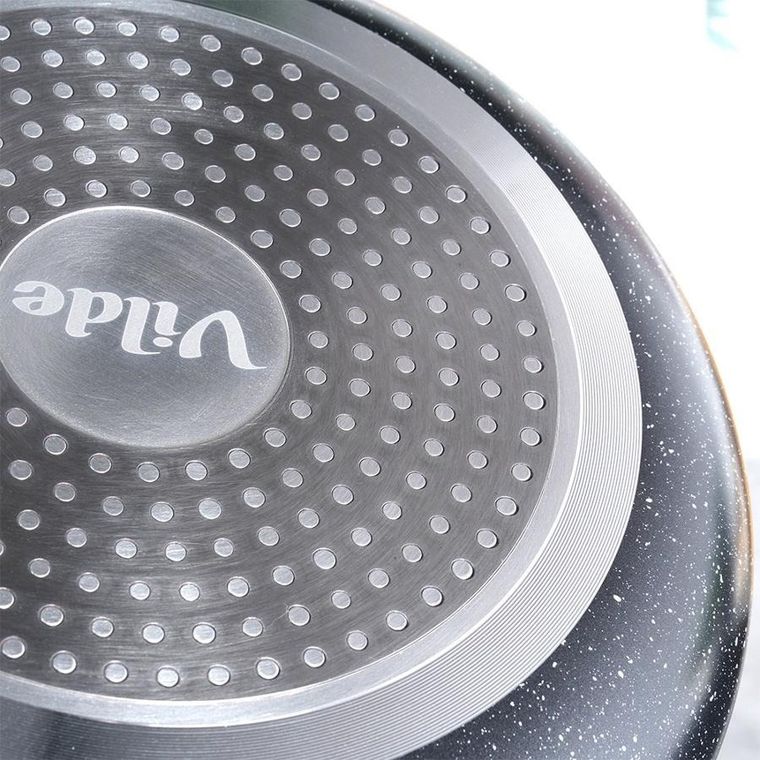 Vilde, Black Line, zestaw patelni granitowy, 20/24/28 cm, 3 szt.