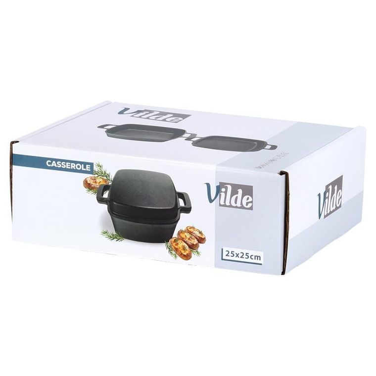 Vilde, Cast Line, garnek z pokrywką, żeliwny, 2w1, 4,5l, 1,8 l