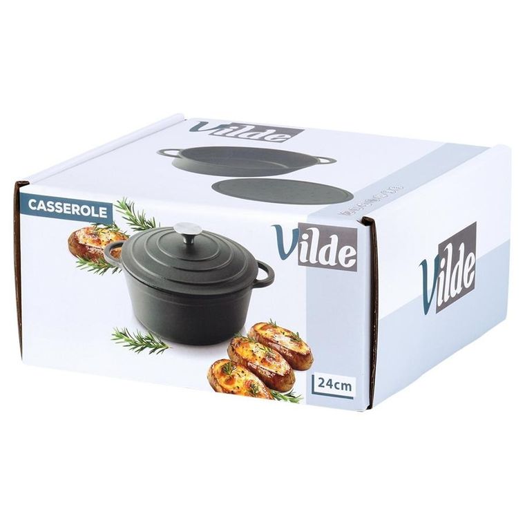 Vilde, Cast Line, garnek z pokrywką, żeliwny, 3,9l