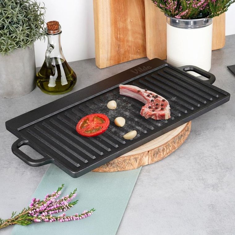 Vilde, Cast Line, płyta do grillowania żeliwna dwustronna, 50,5-23,5 cm