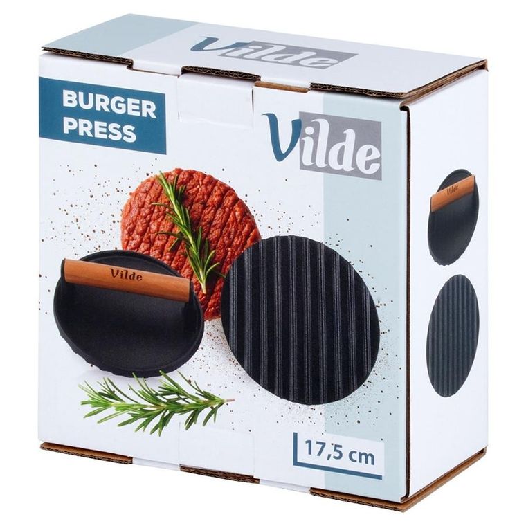 Vilde, Cast Line, prasa do burgerów żeliwna, 17,5 cm