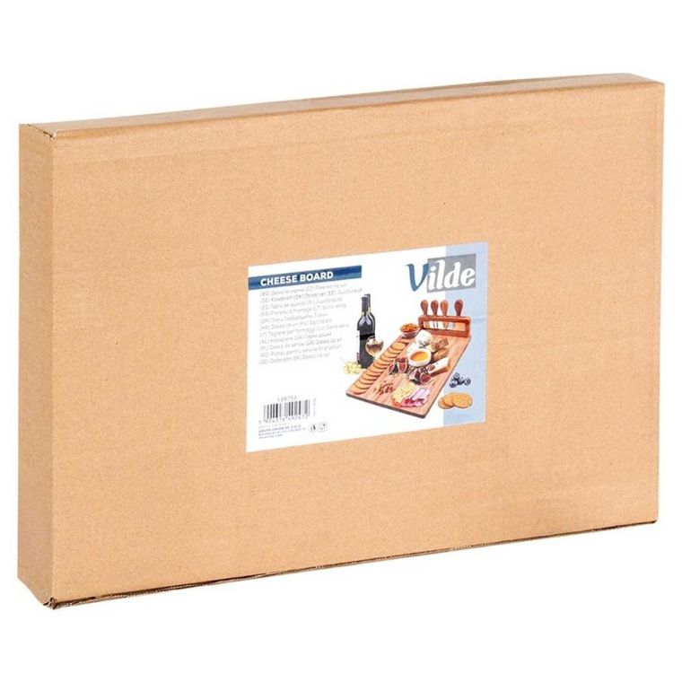 Vilde, deska do serów z nożami, bambusowa, 5 elementów