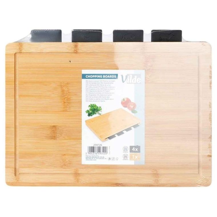 Vilde, deski do krojenia ze stojakiem, 5 elementów