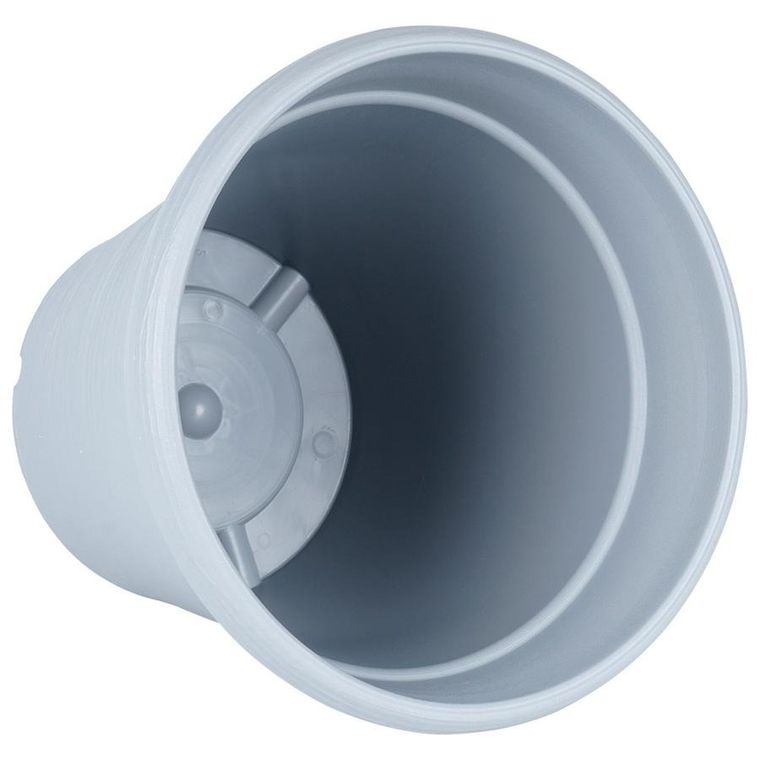 Vilde, doniczka ogrodowa plastikowa, okrągła, szara, 38-34 cm