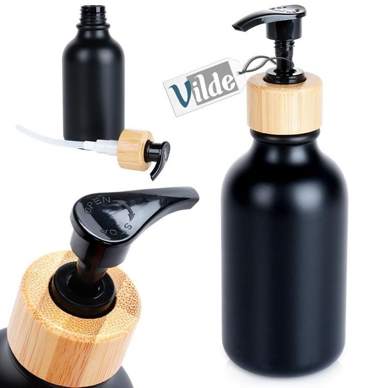 Vilde, dozownik do mydła, czarny, 300 ml