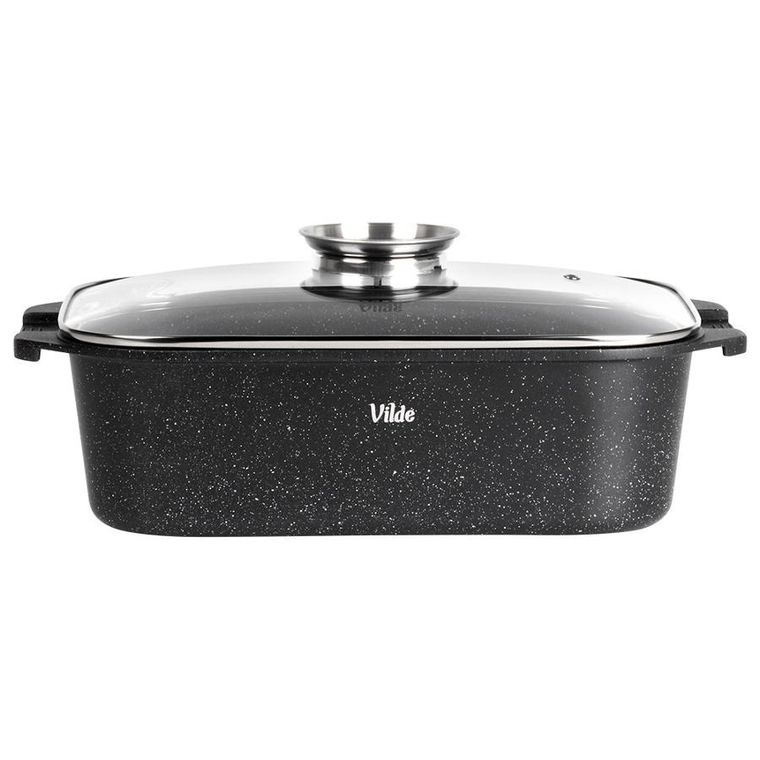 Vilde, Granitica, brytfanna granitowa z pokrywką, 7,5l, 41-26-16 cm