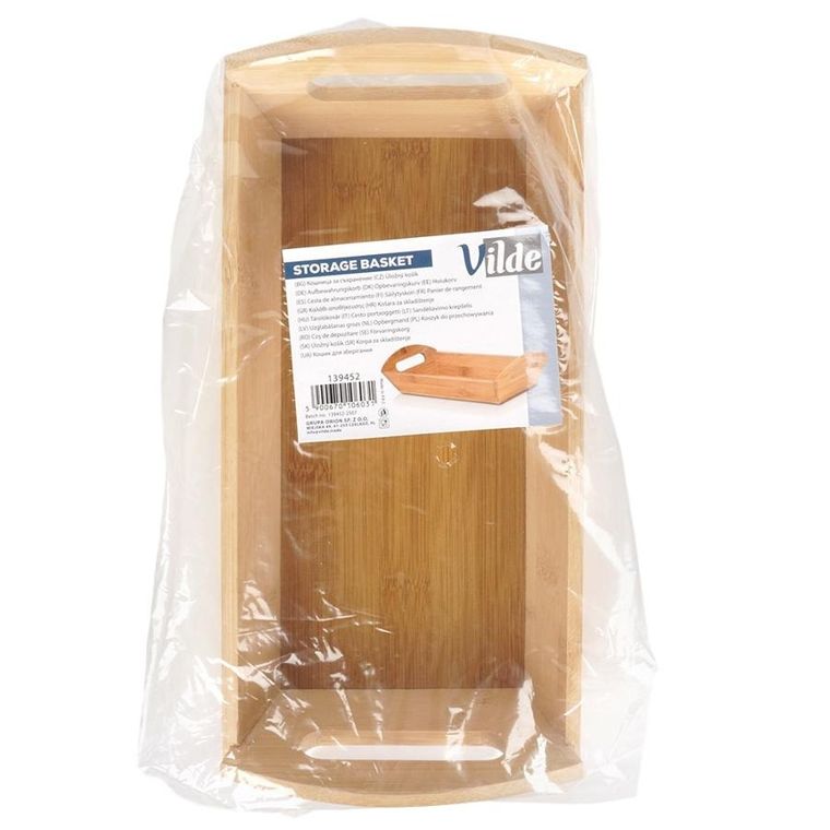 Vilde, koszyk na pieczywo, bambusowy, 29-14-7,5 cm