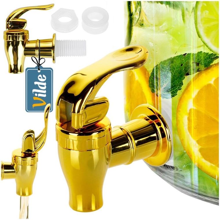 Vilde, kranik do słoja na napoje, złoty