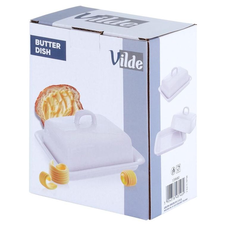 Vilde, maselniczka ceramiczna, biała