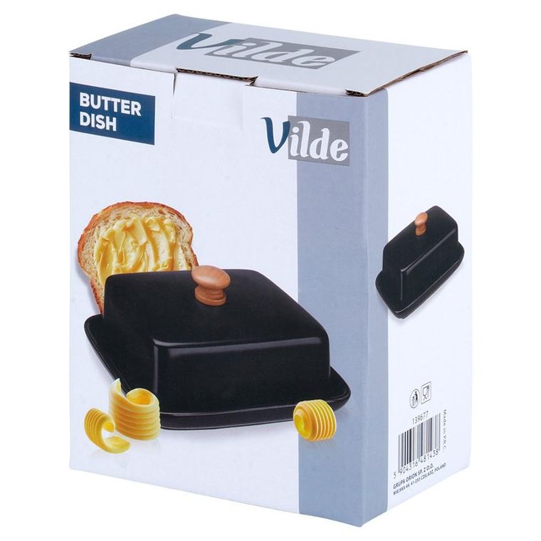 Vilde, maselniczka ceramiczna, czarna