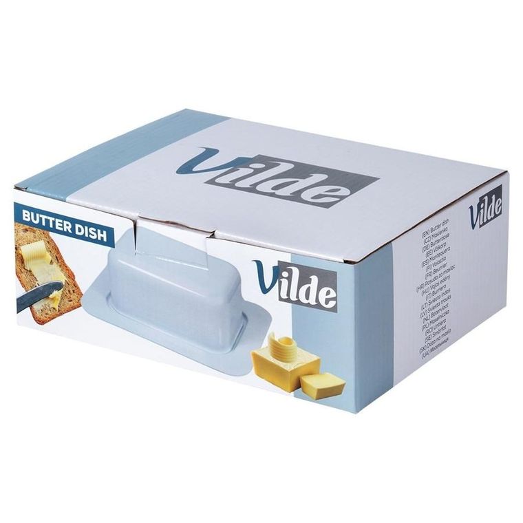 Vilde, maselniczka stalowa, biała