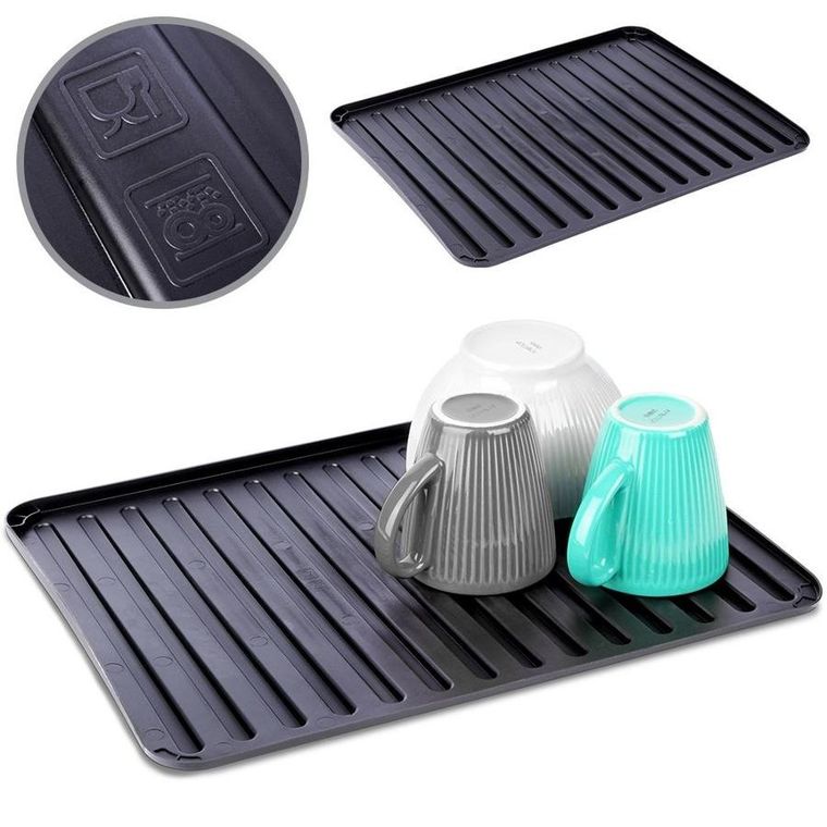 Vilde, mata do suszenia naczyń, czarna, 39.5-30.5 cm