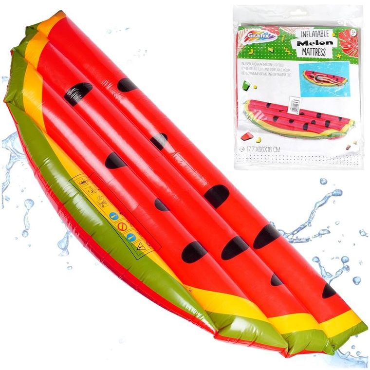 Vilde, materac do pływania, arbuz, 174-58-13 cm