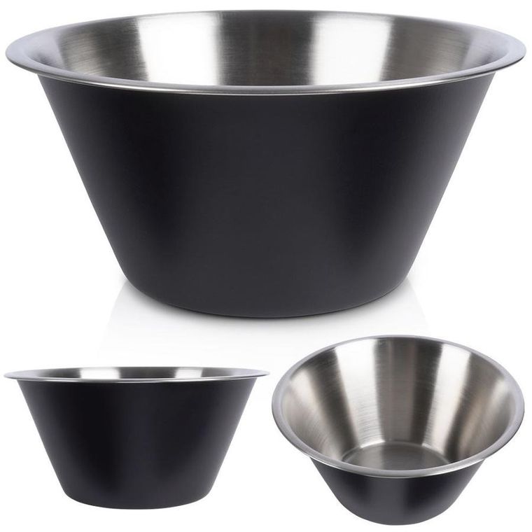 Vilde, miska kuchenna, stalowa, czarna 22 cm, 2l