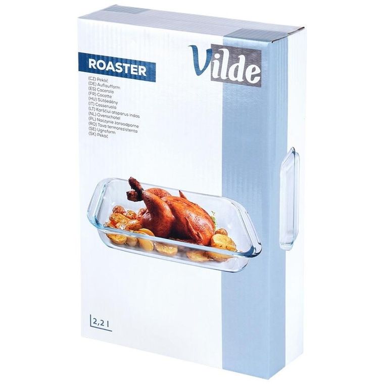 Vilde, naczynie żaroodporne, szklane, 2,2l, 34.5-20,5-5 cm