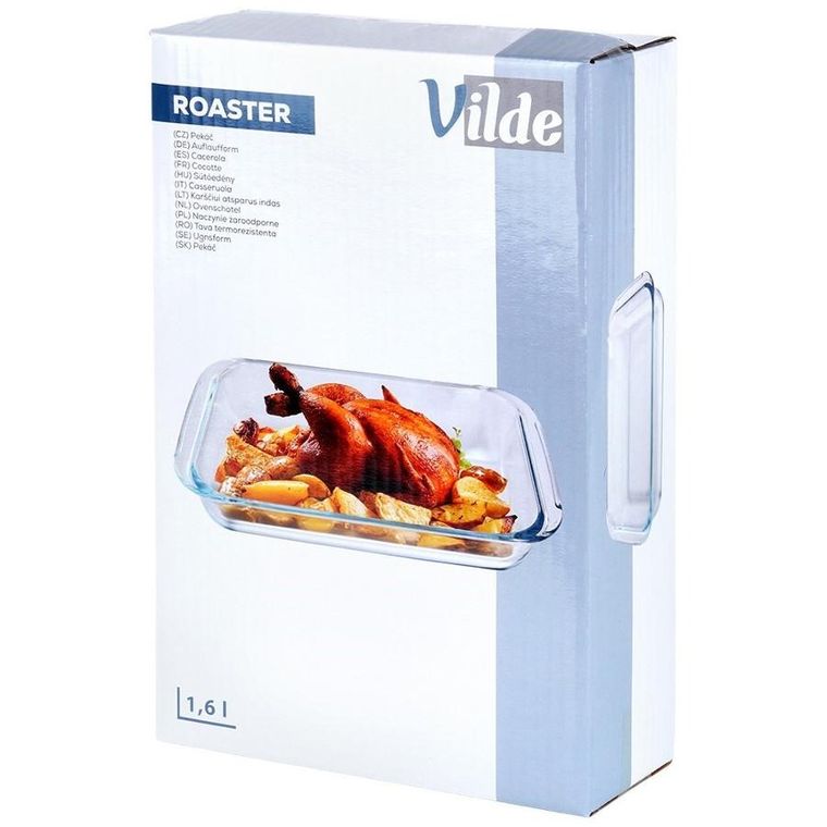 Vilde, naczynie żaroodporne szklane, 29.5-17.5-5 cm, 1,6 l