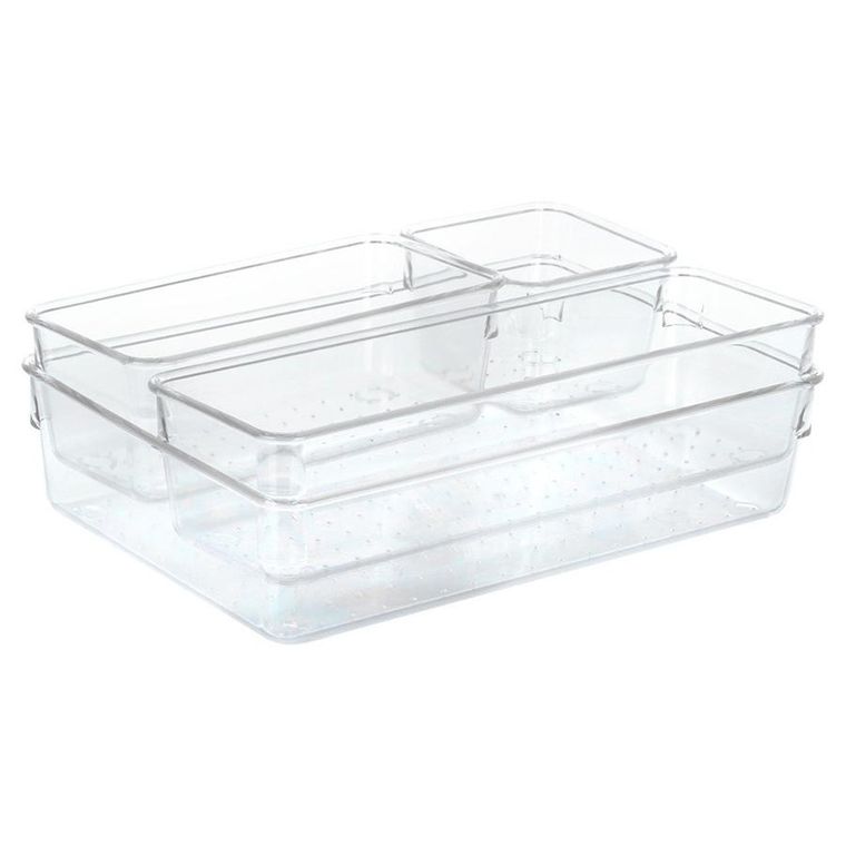 Vilde, organizer na kosmetyki do makijażu, akrylowy, 4 el.