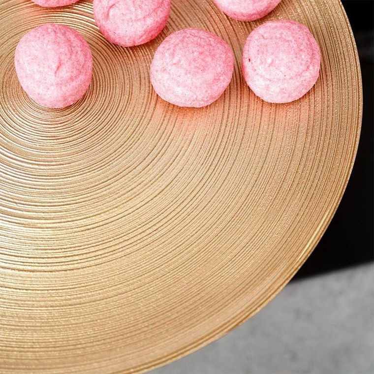 Vilde, patera na nóżce, szklana złota, 28 cm