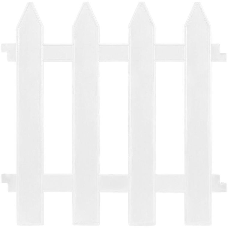 Vilde, płotek ogrodowy biały 30-30 cm 10 szt.