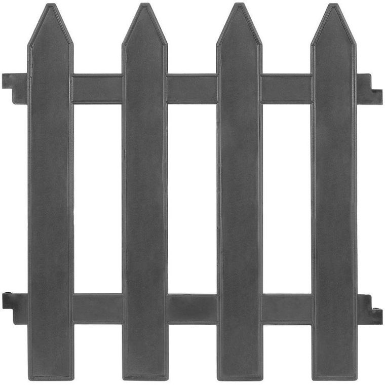 Vilde, płotek ogrodowy, grafitowy, 30-30 cm, 10 szt.