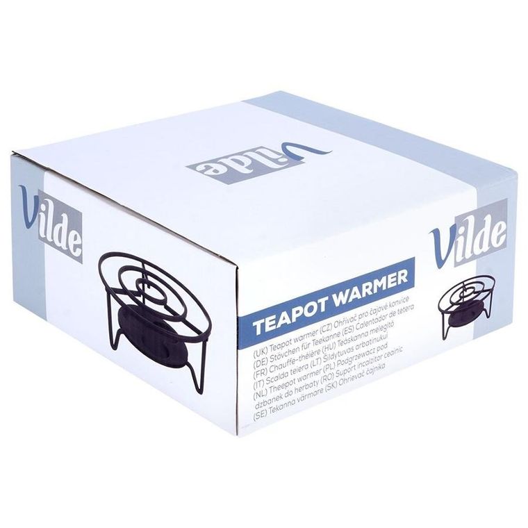 Vilde, podgrzewacz pod dzbanek do herbaty, metalowy, czarny