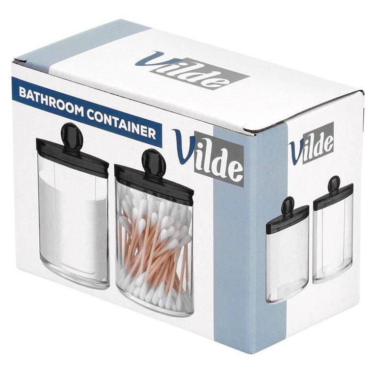 Vilde, pojemnik na patyczki i płatki kosmetyczne, 2 szt.