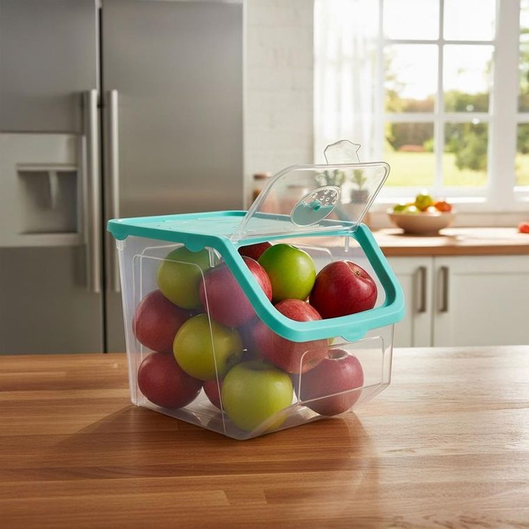 Vilde, pojemnik na warzywa i owoce, z pokrywką, przezroczysty, 12 l