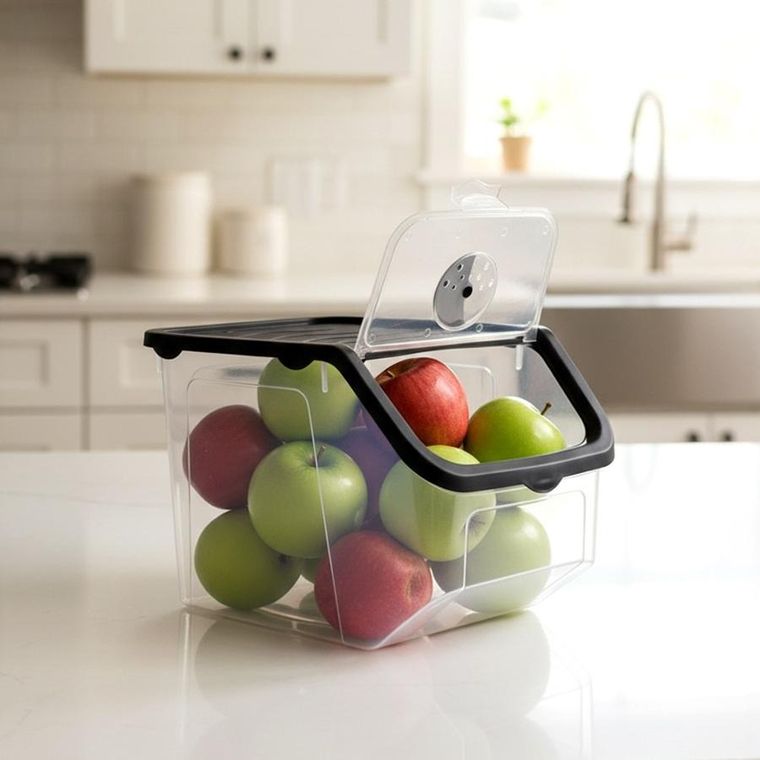 Vilde, pojemnik na warzywa i owoce, z pokrywką, przezroczysty, 12 l