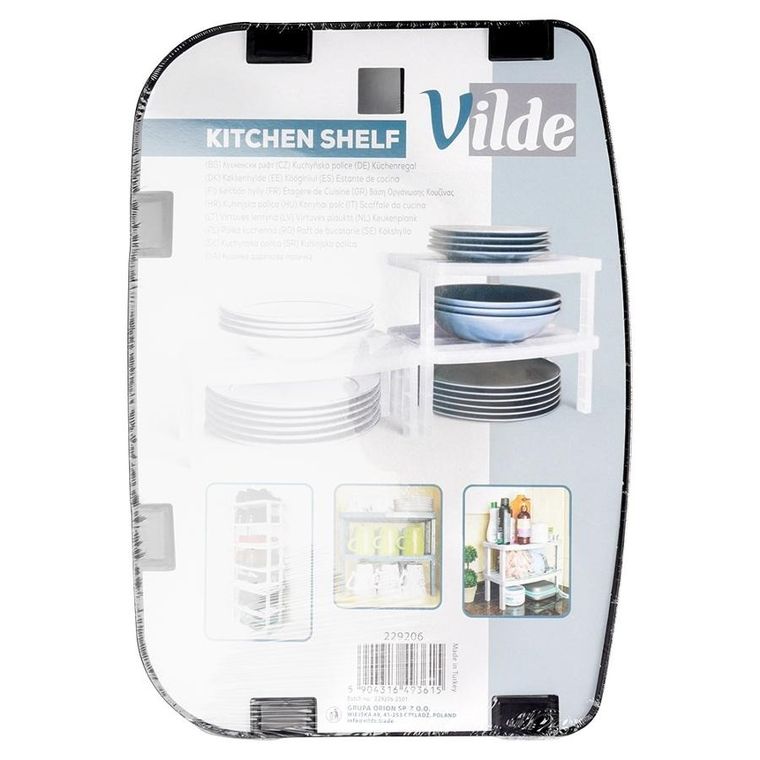 Vilde, półka kuchenna, czarna, 31-22-14,5/11,5 cm