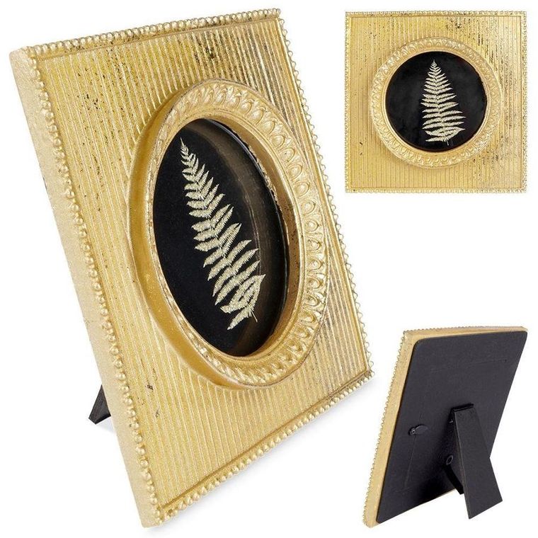 Vilde, ramka na zdjęcia do postawienia, złota, 10-10 cm