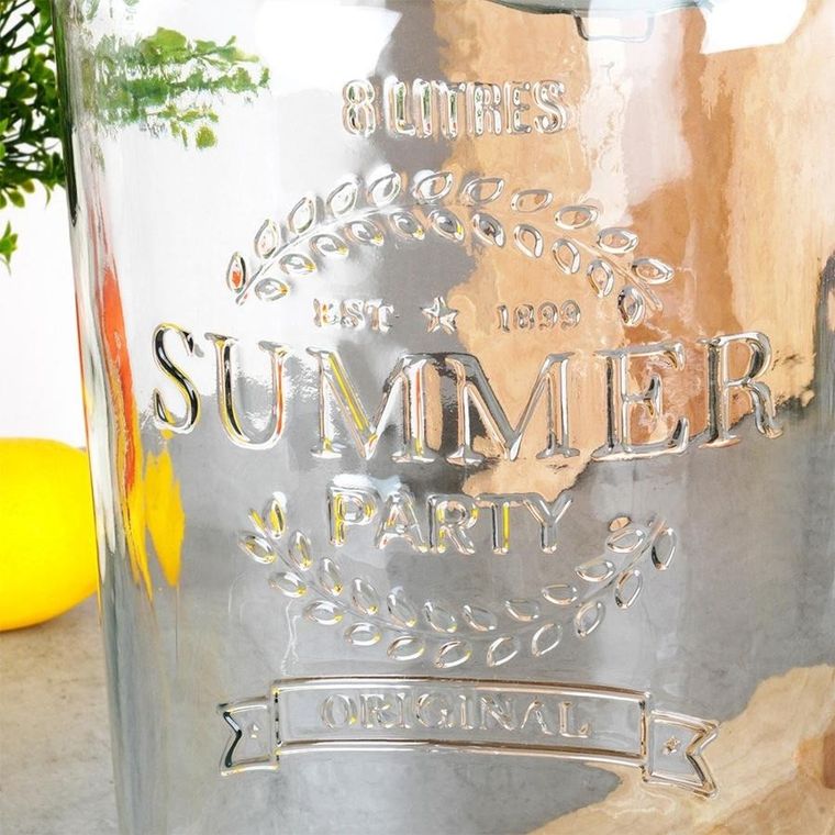 Vilde, słój do napojów z kranikiem, szklany, 8 l