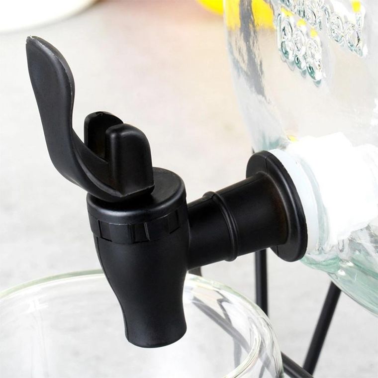 Vilde, słój szklany do napojów z kranikiem i stojakiem, 5,5l