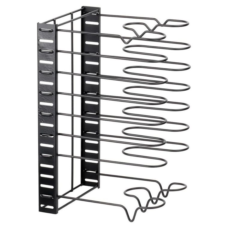 Vilde, stojak na garnki, patelnie i pokrywki, metalowy, czarny