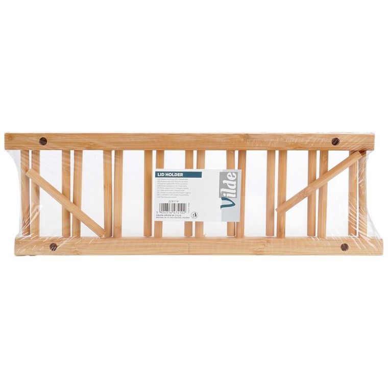 Vilde, stojak na pokrywki i talerze bambusowy, 34.5-12-12 cm