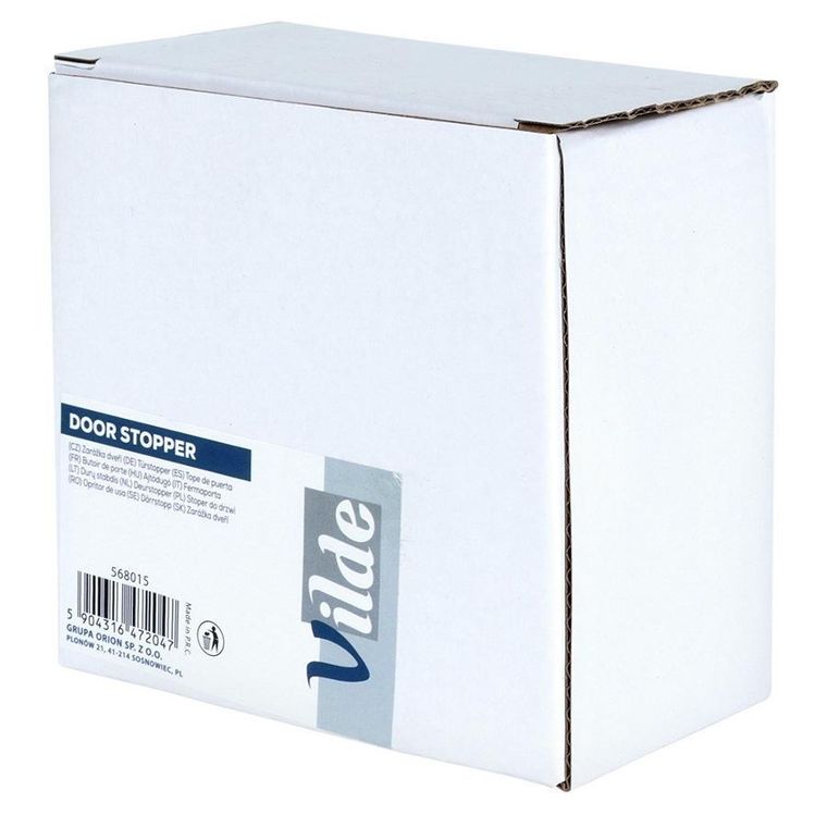 Vilde, stoper do drzwi metalowy, czarny, 11,5 cm