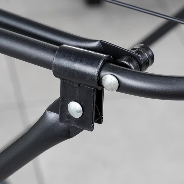 Vilde, suszarka na pranie, metalowa i rozkładana, czarna, 181 cm