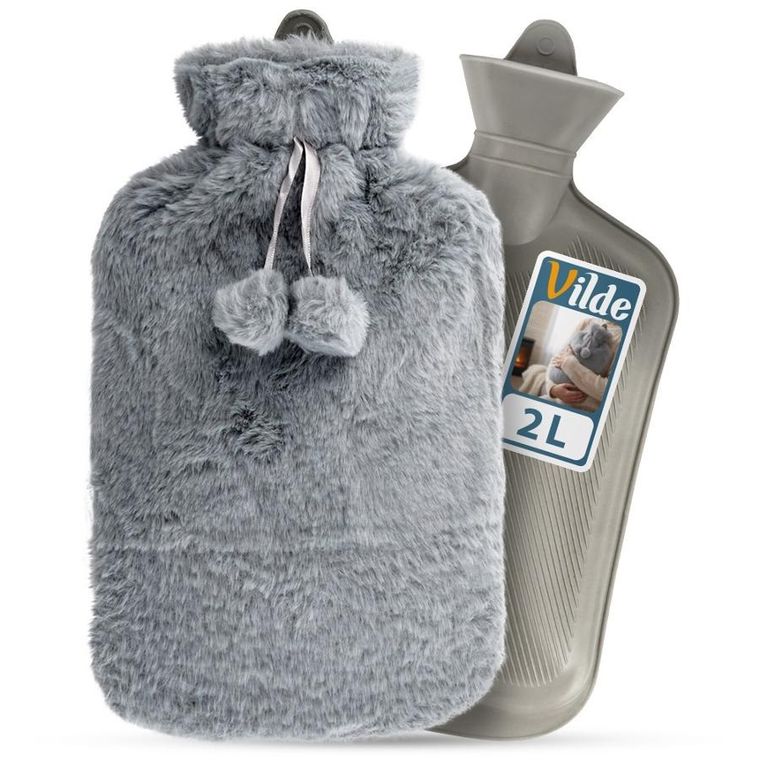 Vilde, termofor z pokrowcem szary, 2 l