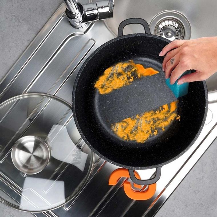 Vilde, Terruna Aroma, garnek ze szklaną pokrywką, granitowy, 28 cm, 5,8l