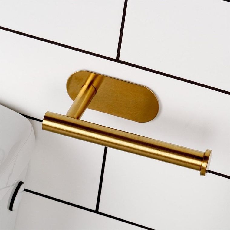 Vilde, uchwyt na papier toaletowy, stalowy, złoty