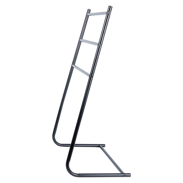 Vilde, wieszak na ręczniki stojący, metalowy, czarny