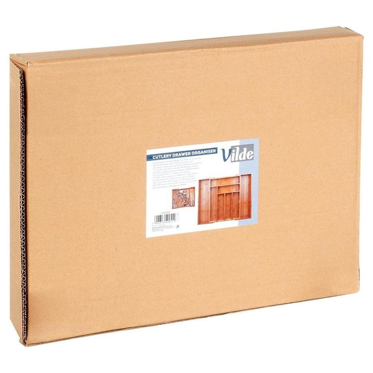 Vilde, wkład na sztućce do szuflady, rozsuwany, bambusowy, 35,5-54,5-45,5 cm