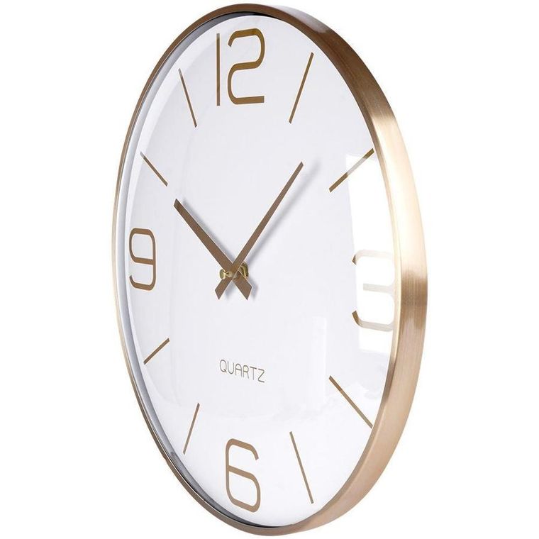 Vilde, zegar ścienny, złoty biały, 30 cm