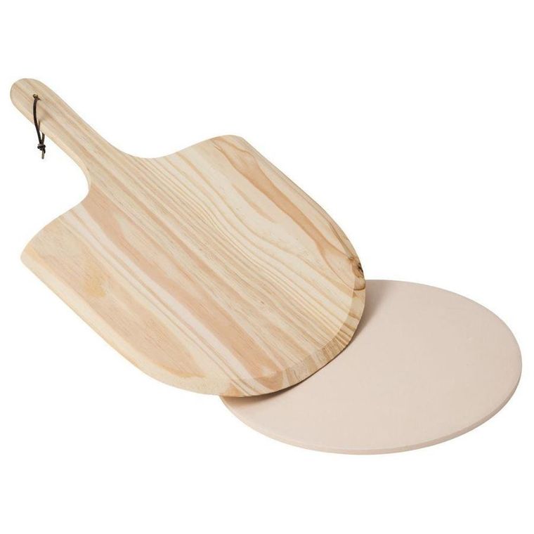 Vilde, zestaw, kamień szamotowy do pieczenia pizzy + forma na pizzę + łopata