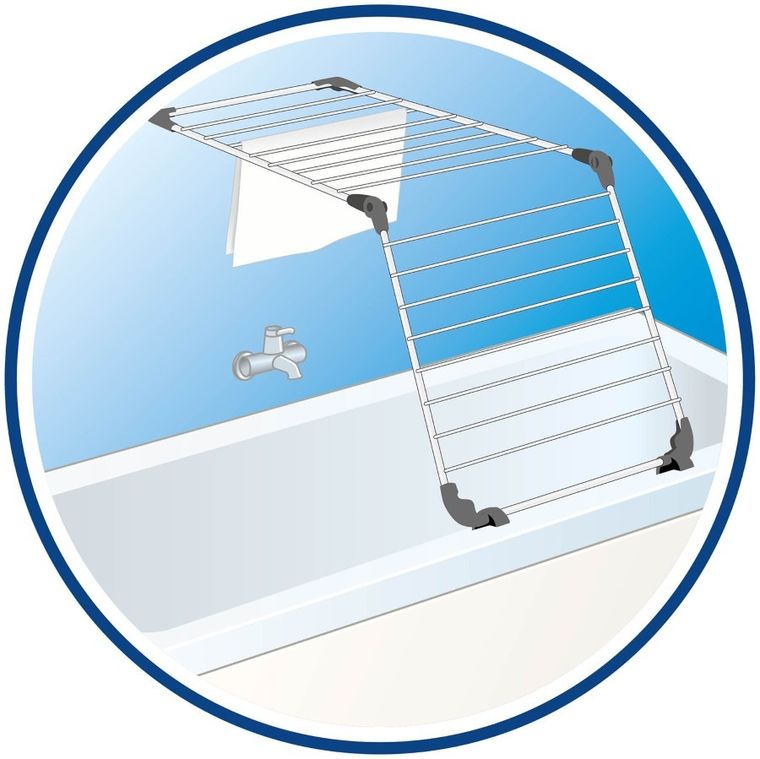 Vileda, Acrobath, suszarka na pranie, wewnętrzna, nawannowa, 157233