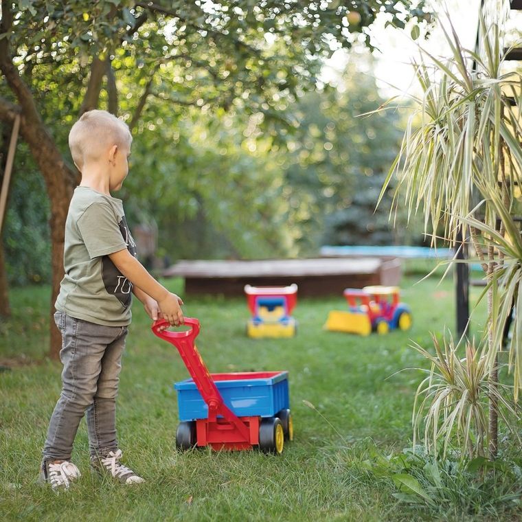 Wader, Gigant, wózek-przyczepa, czerwona