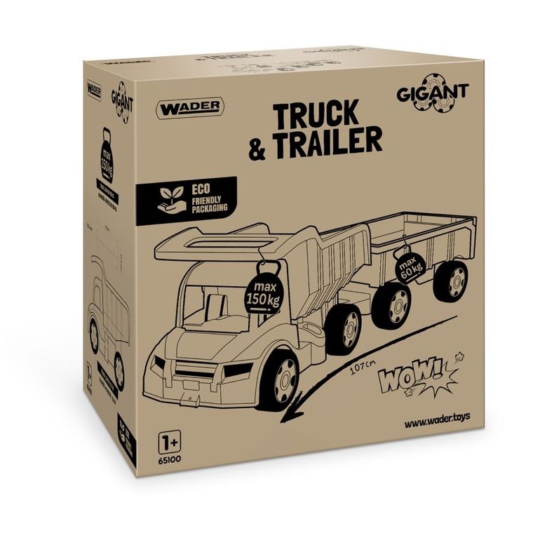 Wader, Gigant, wywrotka z przyczepą, 55 cm