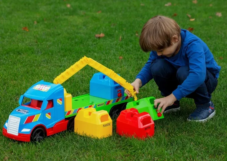 Wader, Magic Truck Basic, ciężarówka z kontenerami do recyclingu