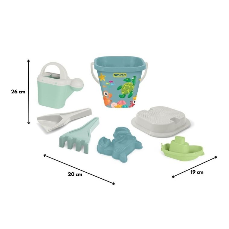 Wader, RePlay, Sea World, komplet do piasku, 7 elementów
