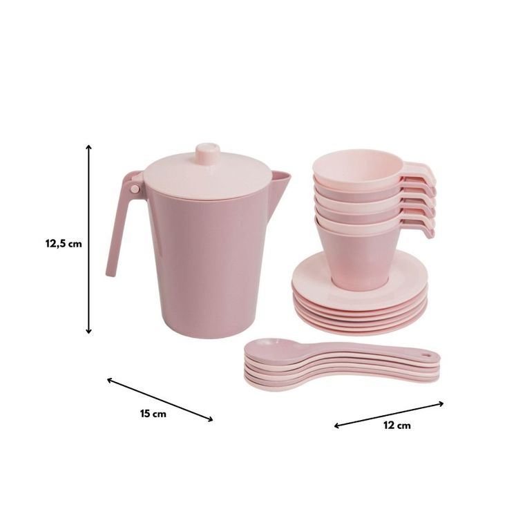 Wader, Różana Wata Cukrowa, serwis kawowy, 19 elementów