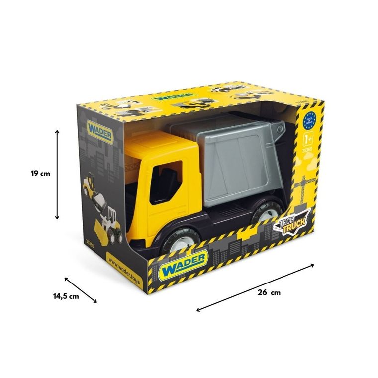 Wader, Tech Truck, Śmieciarka, 26 cm
